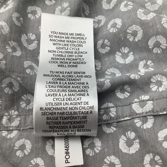 Travis Mathew Mens Short Sleeve Button Up Shirt Grey Size XL - Picture 8 of 8